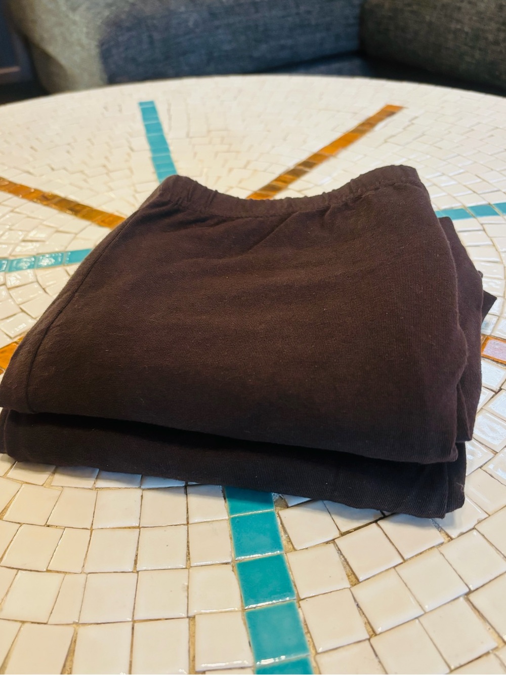 Basic Editions Brown Stretch Capri Pants Size Small 2 Pack